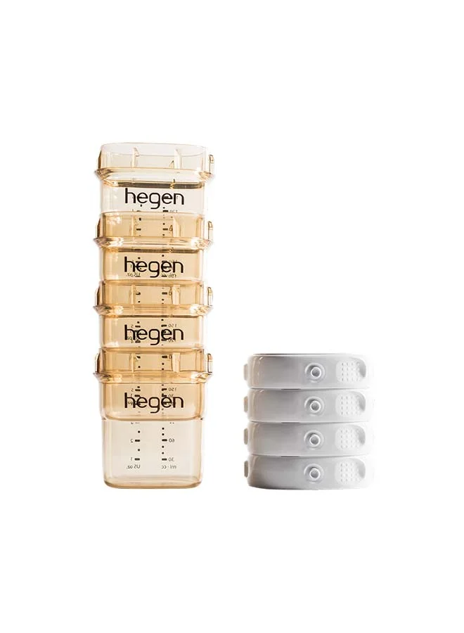 hegen Pack Of 4 Breast Milk Storage Ppsu, 150 ml