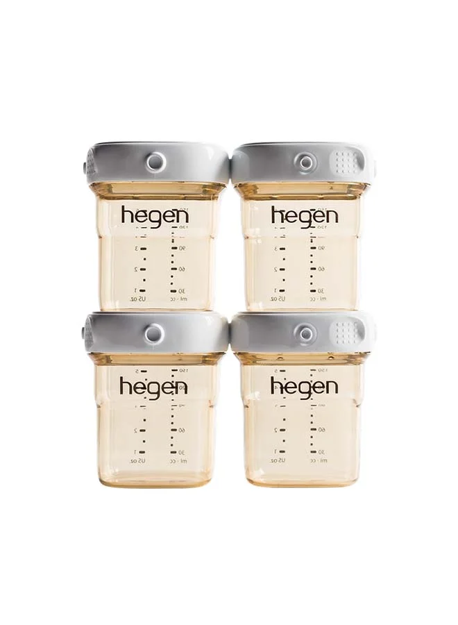 hegen Pack Of 4 Breast Milk Storage Ppsu, 150 ml