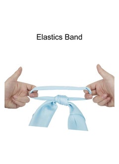 Lawie Lawie 10 Pack Colorful Solid Satin Long Hair Ribbons Knotted Hair Bows Long Tails Scrunchies Scarf Hair Ties Headbands Elastics Rubber Hairbands Scrunchie Ponytail Holders Accessories for Women Girls  - Image 5