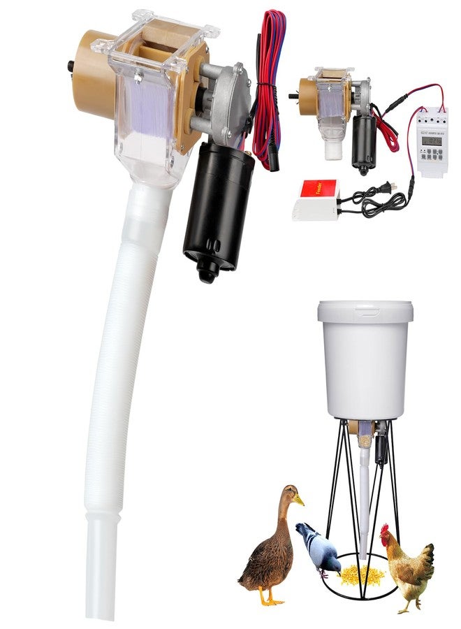 PKNYBZH Timed Automatic Chicken Feeder and Duck Feeder, Timed Poultry Feederer Great for Chickens, Ducks, Geese, Pigeons, Dogs, Fish, Cats - Image 1