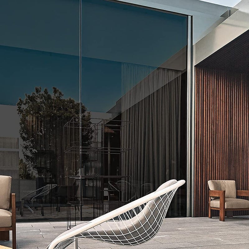 WISDOM Sunlight Control Window Glass Film for Privacy Office Home (50cm x 508cm, Black Film)-Self-Adhesive - Image 2