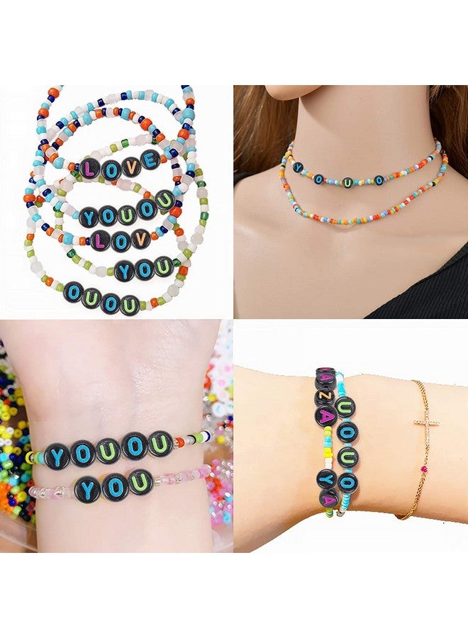 SYGA Plastic Beads for Kids Crafts Children's Jewelry Making Kit DIY Bracelets Necklace Hairband and Rings Craft Kits Birthday for 4, 5, 6, 7-Year-Old Little Girls(Design-2) Multicolor - Image 2