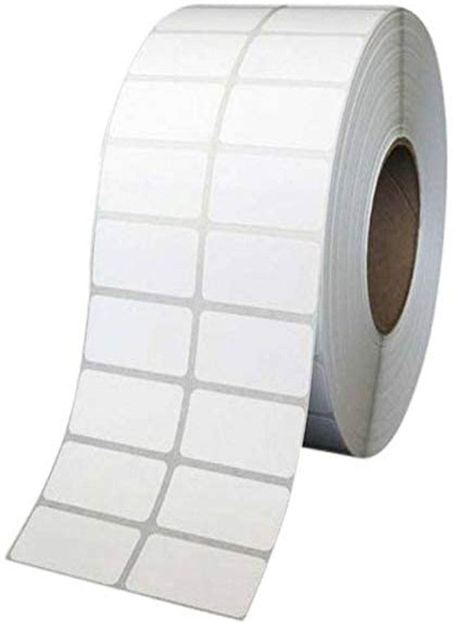 HIGH Rise Direct Cromo Paper Barcode Label Sticker 2 x 1 inch - 50mm x 25mm | 4000 Labels Per Roll | White Self Adhesive Sticker for Printing Barcoding (4 Roll Per Pack (16000 Labels)) - Image 2