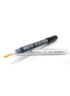 BRUSTRO BRUSTRO Acrylic (DIY) Black and White Marker, for Craftworks, School Projects and Other Presentations (Pack of 2)  - Image 3