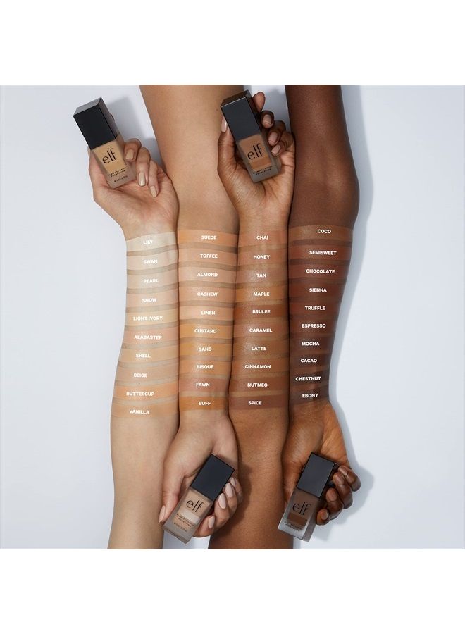 elf Flawless Finish Foundation, Lightweight & Medium Coverage, Semi-Matte Finish, Light Ivory, 0.68 Fl Oz (20mL) - Image 3