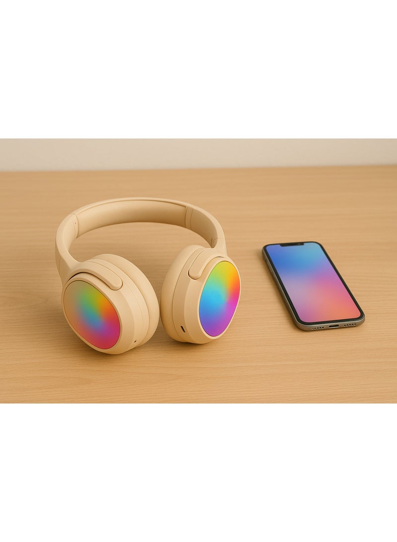 LS-257 Wired Stereo Headphones – High-Definition Sound – Ergonomic Design Suitable for Music, Games, and Movies – apricot color - Image 5