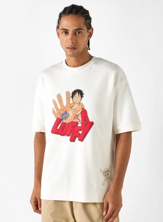 اس بي كاركترز تيشيرت بياقة ضيّقة وأكمام قصيرة بطبعات - Image 1