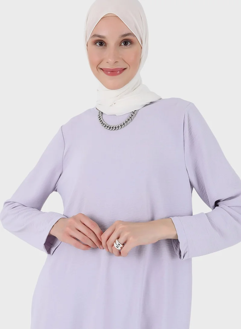 Refka by modanisa Round Neck Knitted Top & Pant