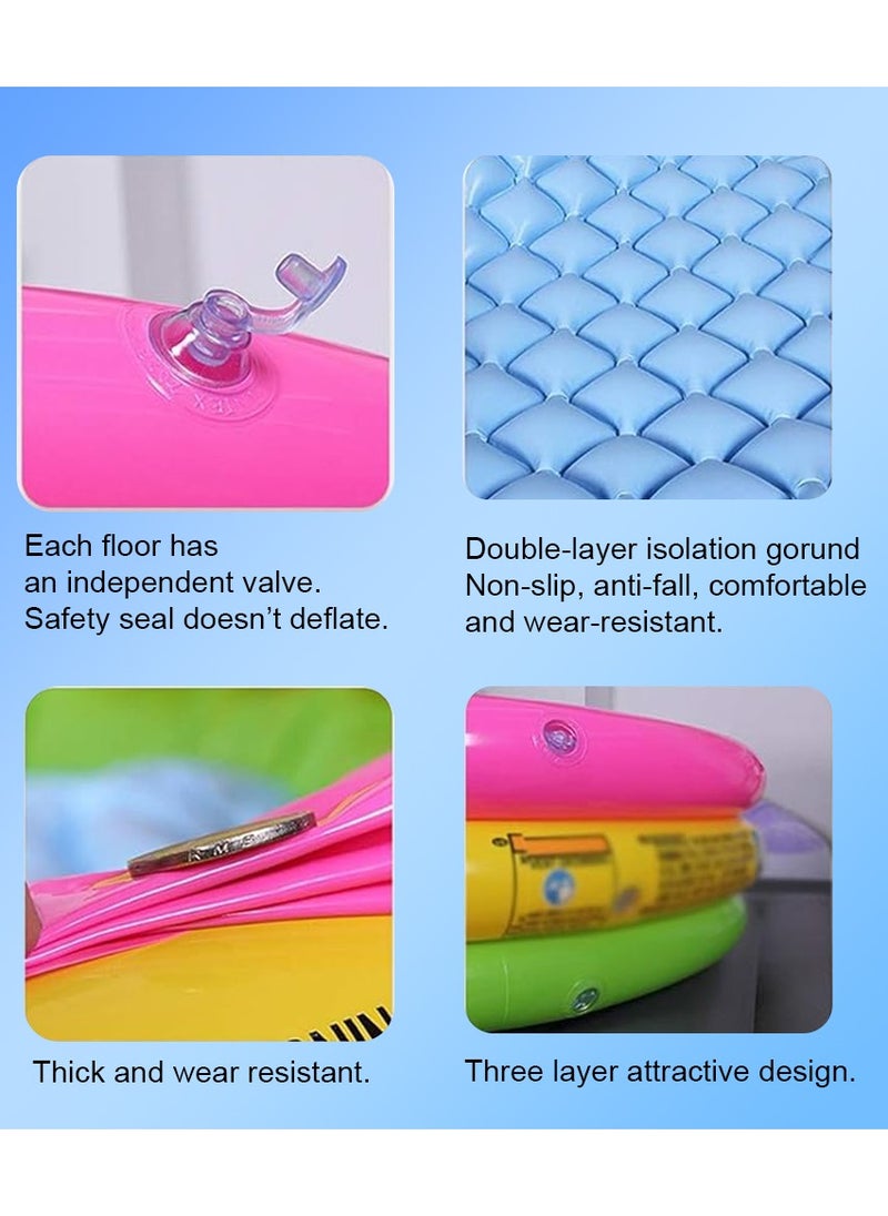 Generic Round Inflatable Swimming Pool Kiddie Pool Blow Up Swimming Pool for Kids Toddler Bathing Tub Portable & Foldable (147x33 CM)  - Image 4