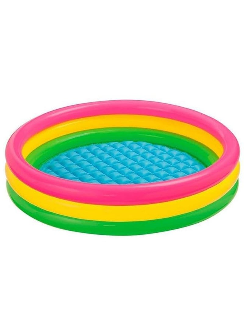 Generic Round Inflatable Swimming Pool Kiddie Pool Blow Up Swimming Pool for Kids Toddler Bathing Tub Portable & Foldable (147x33 CM)  - Image 2