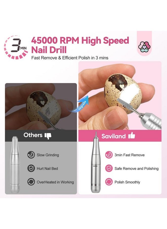 Electric Nail Drill Professional: 45000Rpm Portable Nail Drill For 3Min Hard Acrylic Nails Removing, 2024 Pro Rechargeable Nail Drill Machine For Manicure Pedicure Salon Nail Tech Must Have - pzsku/Z7B6B62FC459A1545CBA7Z/45/_/1730892745/065b31a4-6ecb-4289-bb78-957f30118ee8