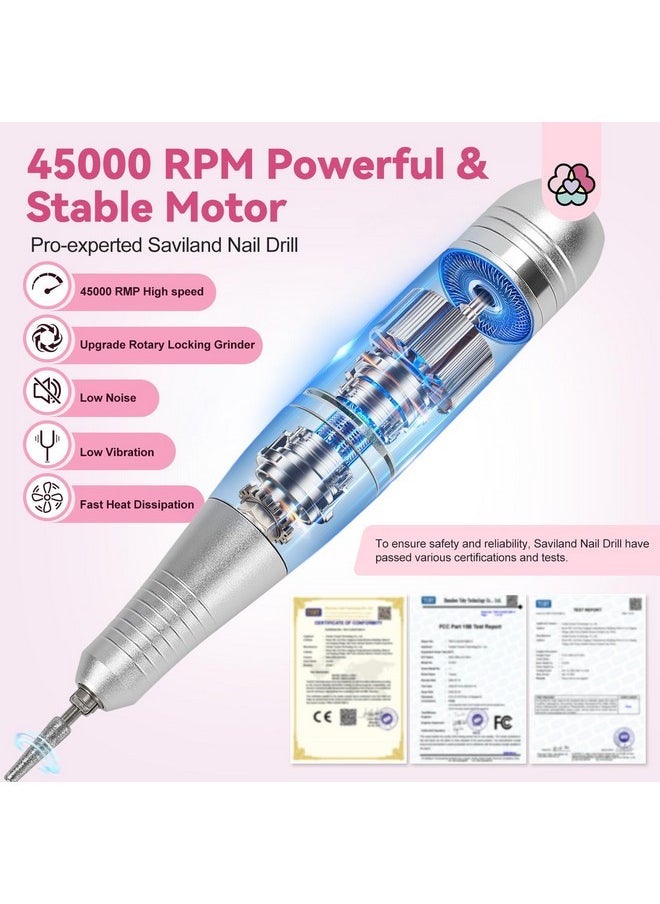 Electric Nail Drill Professional: 45000Rpm Portable Nail Drill For 3Min Hard Acrylic Nails Removing, 2024 Pro Rechargeable Nail Drill Machine For Manicure Pedicure Salon Nail Tech Must Have - pzsku/Z7B6B62FC459A1545CBA7Z/45/_/1730892840/eb653a73-2191-4af5-a96b-2851021ffeb5