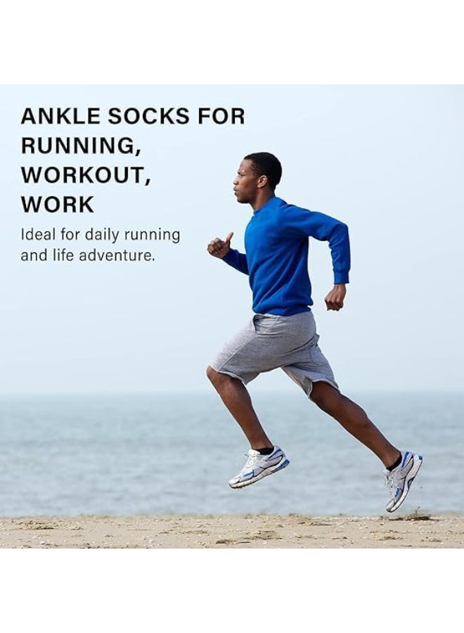 Tango جوارب قصيرة للرجال بتصميم تانغو متعدد الحزم - جوارب بوليستر مريحة للرجال - مقاس حر من EU 40 إلى 45 (الإمارات/السعودية، ألفا، مقاس واحد، عادي، عادي، 8، 8 أزواج: أسود 2، بني 2، كحلي 2، رمادي 2) - Image 4