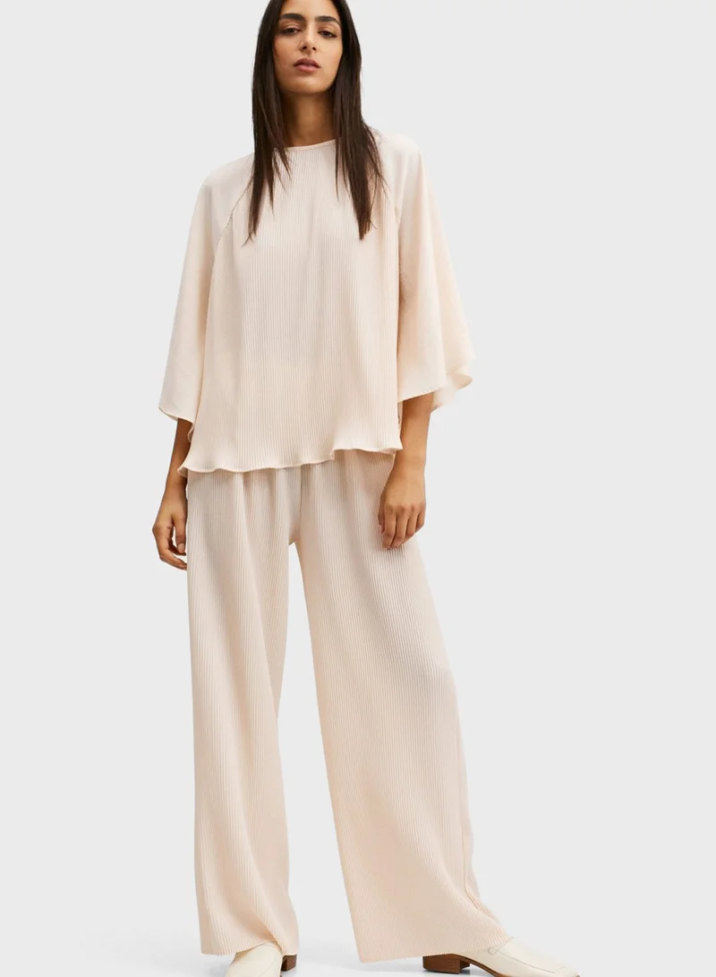 MANGO Wide Leg Pants