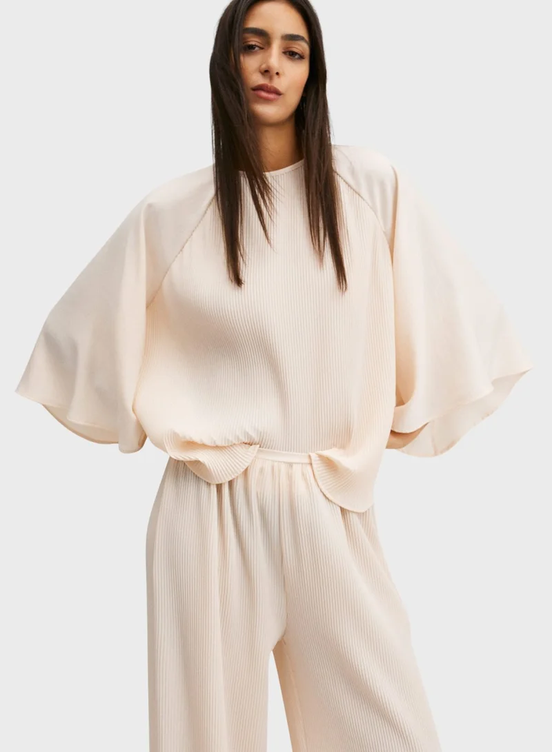 MANGO Wide Leg Pants