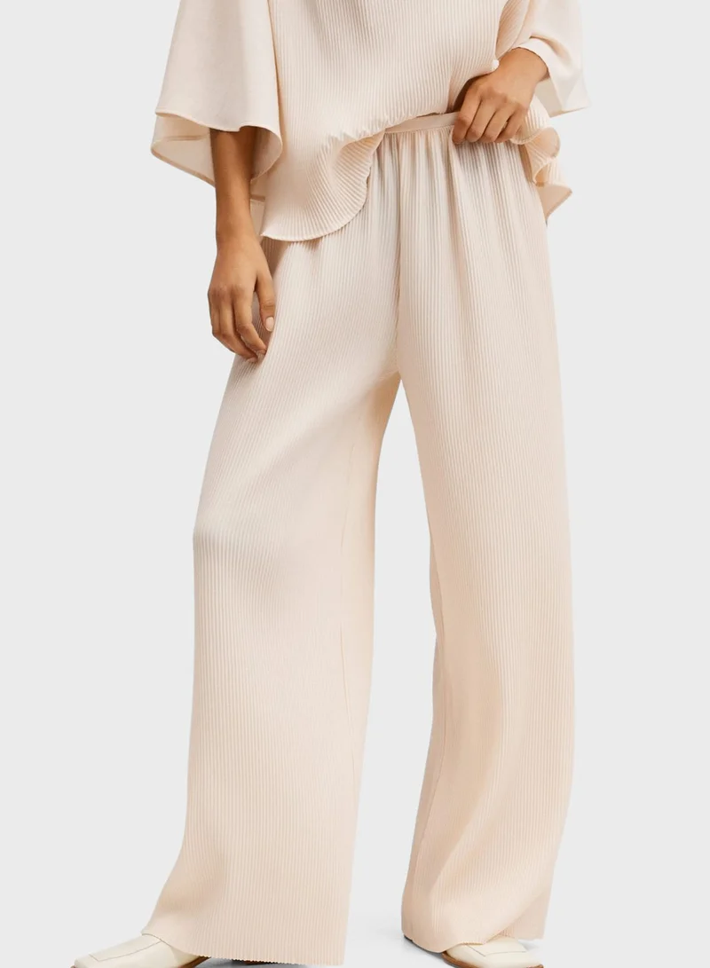MANGO Wide Leg Pants