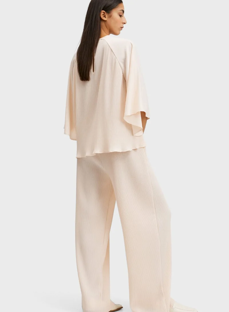 MANGO Wide Leg Pants