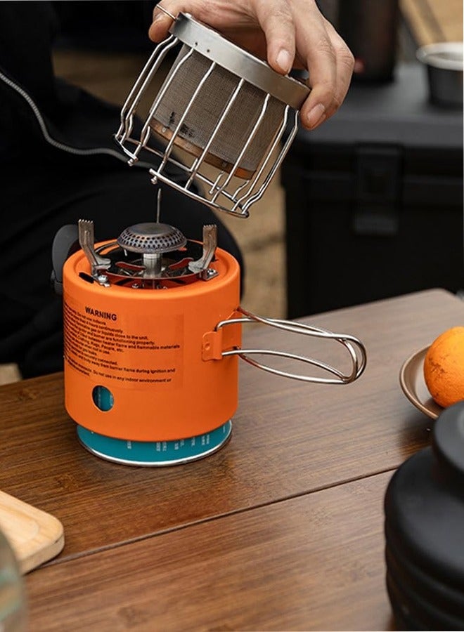 كادي ون مدفأة وموقد محمول 2 في 1بقدرة 2000 واط موقد غاز للتخييم في الهواء الطلق - Image 4