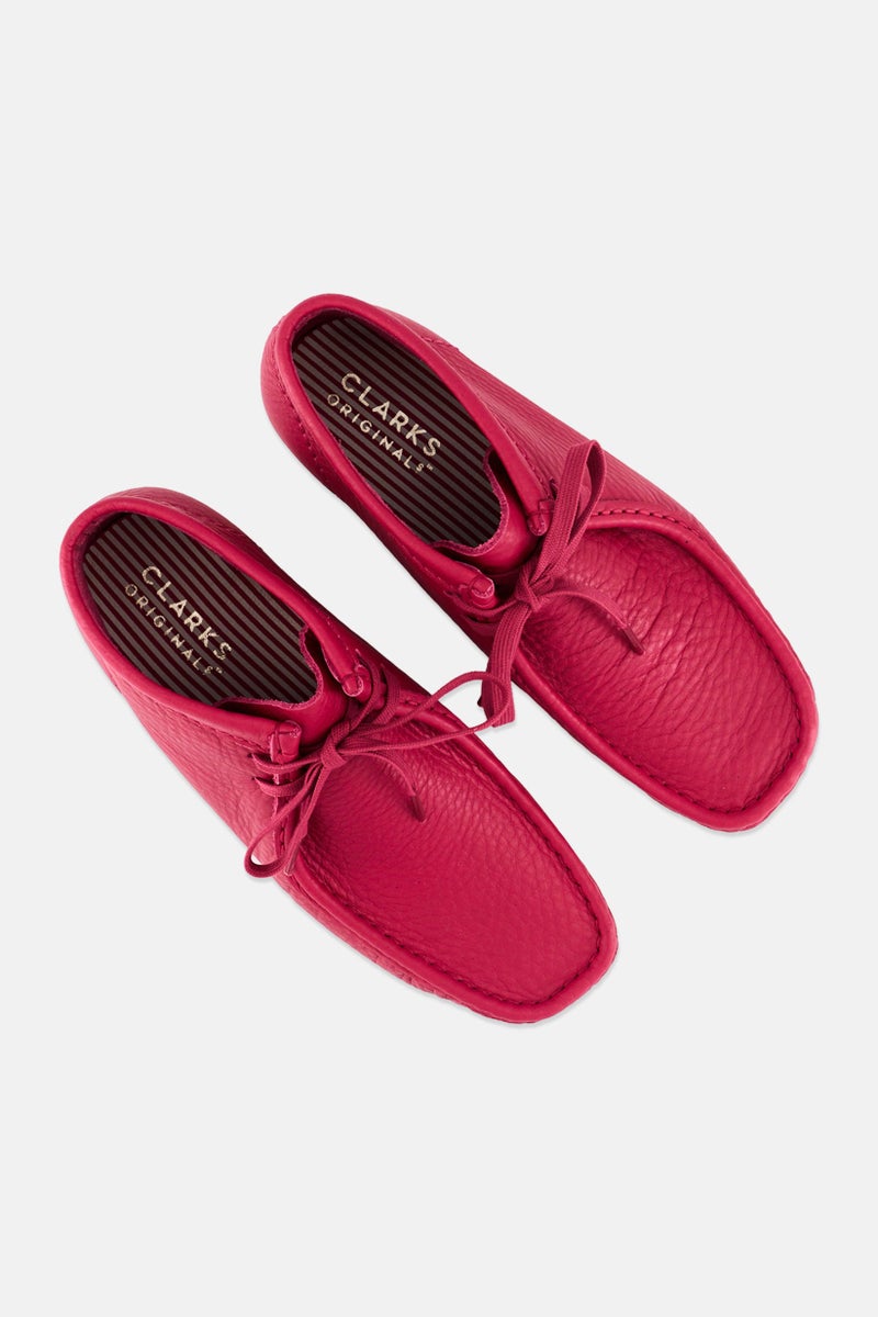 clarks Women Standard Wallabee Lace up Ankle Boots, Berry Pink - Image 3