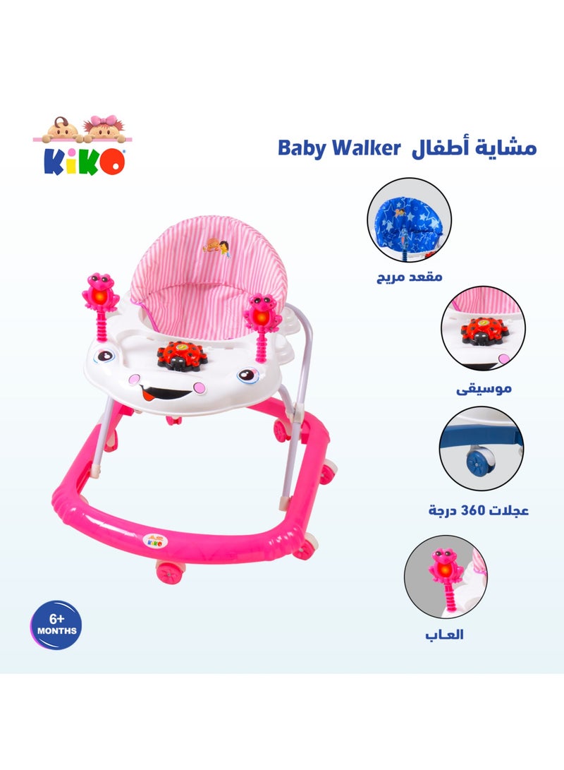 Kiko Baby Walker With Toys - Pink - Image 2