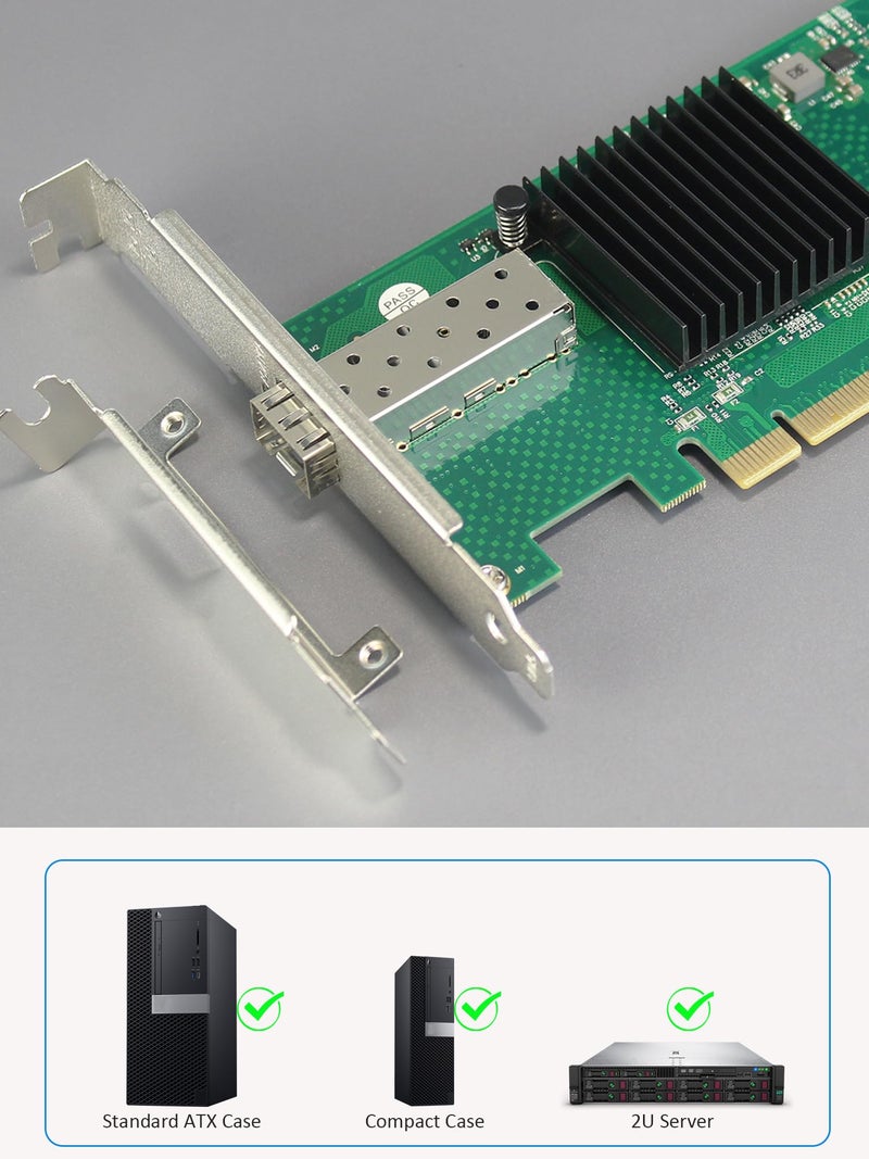 GLOTRENDS ST7315 1-Port 10Gb SFP+ Ethernet Network Card with Intel 82599EN Controller, PCIE 2.0 X4 Interface, Support Windows 11/10/Windows Server/Linux/ESX/VMware ESXi(Not Support Mac OS) - Image 5