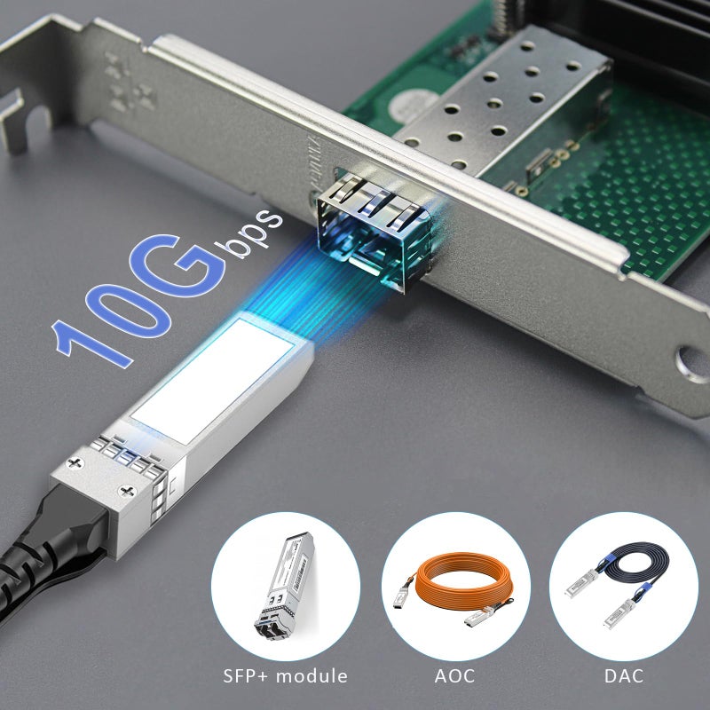 GLOTRENDS ST7315 1-Port 10Gb SFP+ Ethernet Network Card with Intel 82599EN Controller, PCIE 2.0 X4 Interface, Support Windows 11/10/Windows Server/Linux/ESX/VMware ESXi(Not Support Mac OS) - Image 3