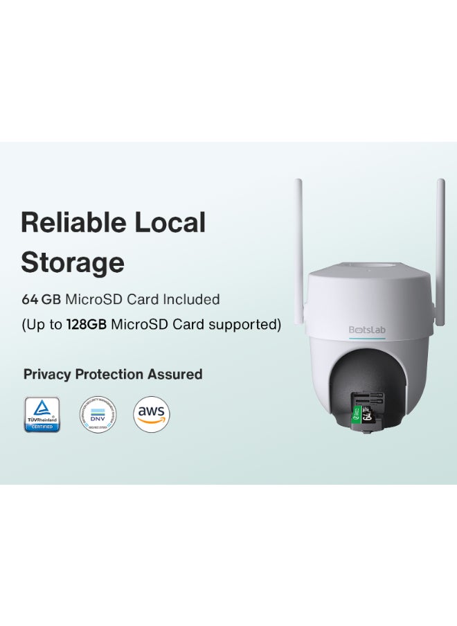 Botslab - W314 – 4MP Smart Security Camera with 3K HD Video, Motion Detection, Two-Way Audio, Night Vision & Cloud Storage for Home & Office Surveillance - Image 1