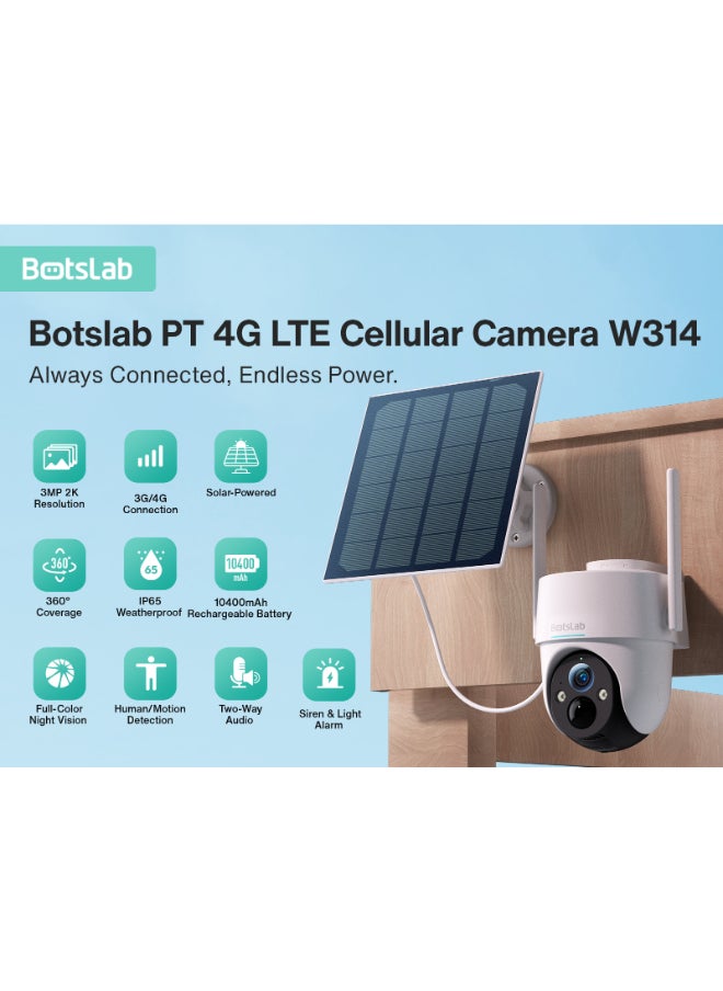 Botslab - W314 – 4MP Smart Security Camera with 3K HD Video, Motion Detection, Two-Way Audio, Night Vision & Cloud Storage for Home & Office Surveillance - Image 1