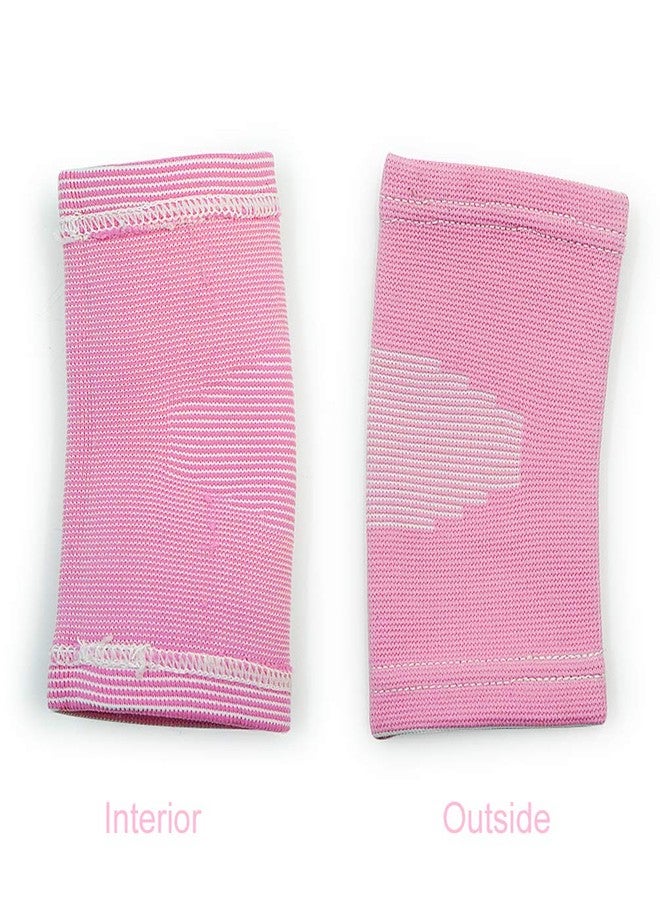 Luwint Kids Knit Elbow Brace Support Compression Arm Protection Sleeves for Volleyball Weightlifting Tennis Tendonitis, 1 Pair (Pink, Medium) - Image 5