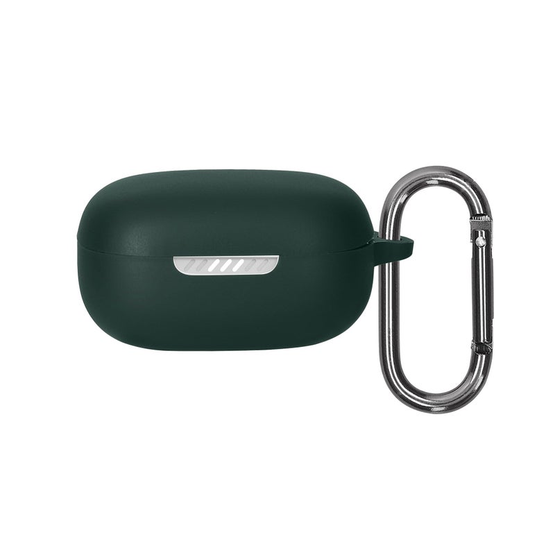 kwmobile غطاء سيليكون kwmobile متوافق مع JBL Live Pro 2 TWS - غطاء لاصق مع مشبك - أخضر داكن - Image 1