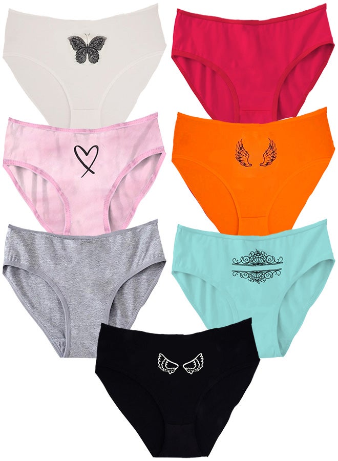 MARGOUN 7 Pack Women's Small Size Underwear Women's Cotton Bikini Brief Underwear Comfortable Brief Breathable Panty/Small (hip 37.5''-38.5'') - Image 3