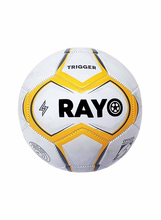 رايو كرة قدم رايو تريجر مقاس 5 من PVC – مخيطة آليًا، متعددة الألوان، خفيفة بسمك 1.2 مم، للتدريب والترفيه - Image 1