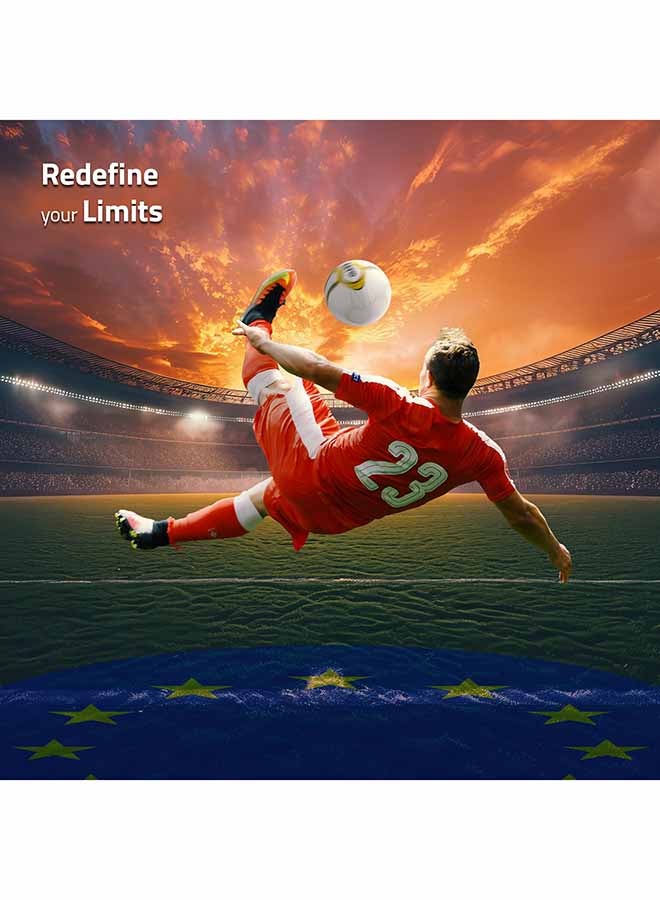 رايو كرة قدم رايو تريجر مقاس 5 من PVC – مخيطة آليًا، متعددة الألوان، خفيفة بسمك 1.2 مم، للتدريب والترفيه - Image 4