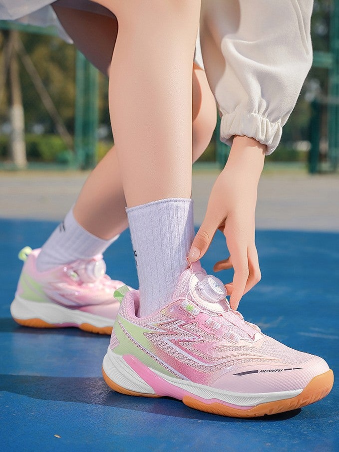 Professional Children''s Badminton Shoes with Rotary Knobs for Girls, Students, Teenagers, Lightweight Non-Slip Shock-Absorbing Sports Shoes - Image 3