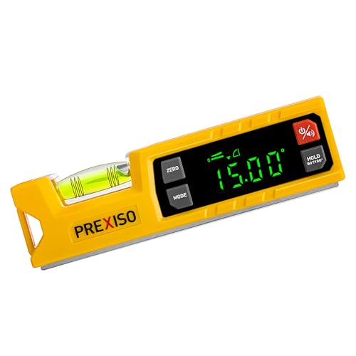 PREXISO Digital Level & Digital Protractor, 7 inch Angle Finder 0-90° & 0-180° Range, Electronic Bubble Inclinometer with Magnetic V-Groove & Audio Indicator for Woodwork, Saw & Home Drainage Leveling - Image 1