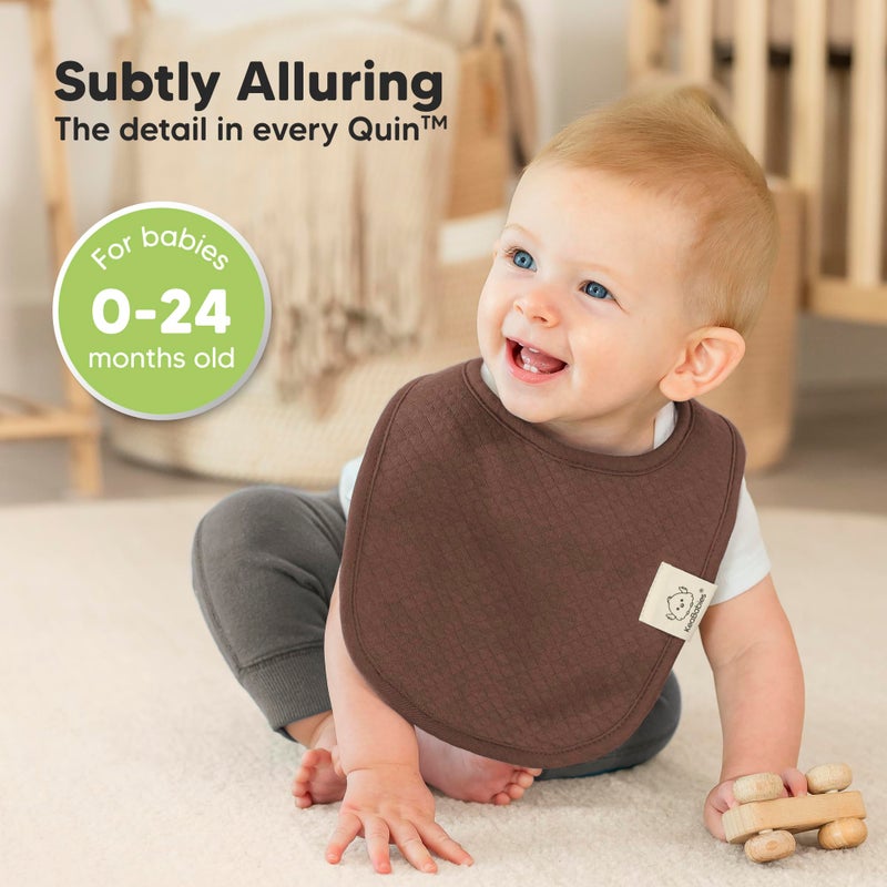 KeaBabies 8-Pack Organic Baby Bibs for Girls, Boys - Quilted Cotton Cloth Baby Drool Bibs for Drooling and Teething Toddler, Newborn, Infant, Soft & Super Absorbent (Driftwood) - Image 4