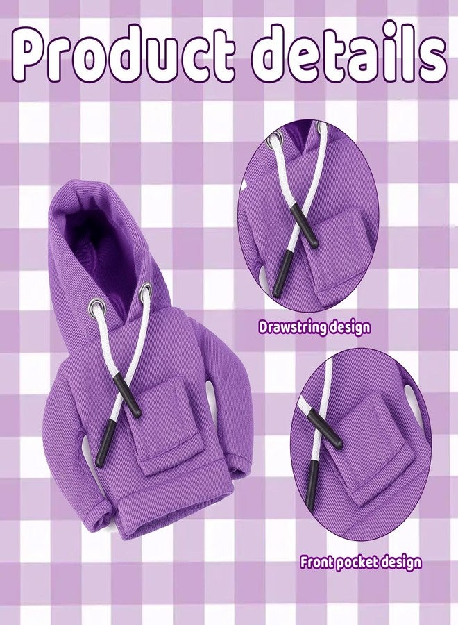 MIRJXB Desk Goose Outfits, Purple Hoodie and Backpack Set, 7 Inch Mini Desk Goose Clothes, Fall Themed Decor for Goose‘s Lovers and Coworkers - Image 3