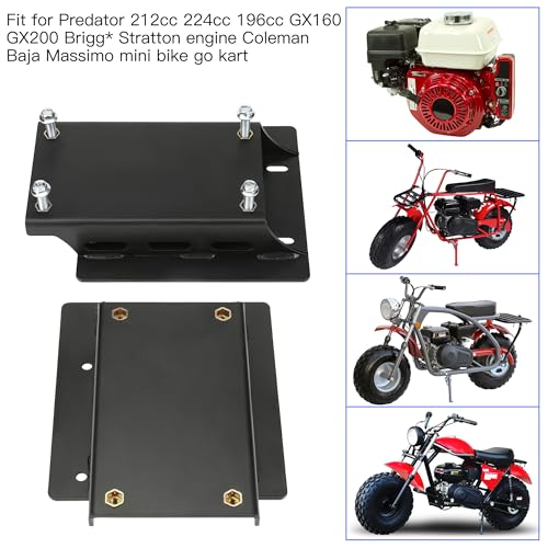 YOXUFA Torque Converter Motor Engine Riser Plate Kit Replacement for Predator 212cc 224cc 196cc 6.5hp Coleman CT200U BT200X Baja Warrior Massimo MB200 GX160 GX200 Engine Mini Bike Go Kart Parts - Image 4