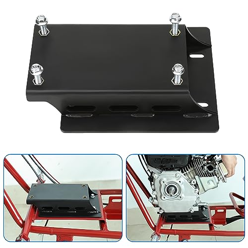 YOXUFA Torque Converter Motor Engine Riser Plate Kit Replacement for Predator 212cc 224cc 196cc 6.5hp Coleman CT200U BT200X Baja Warrior Massimo MB200 GX160 GX200 Engine Mini Bike Go Kart Parts - Image 3