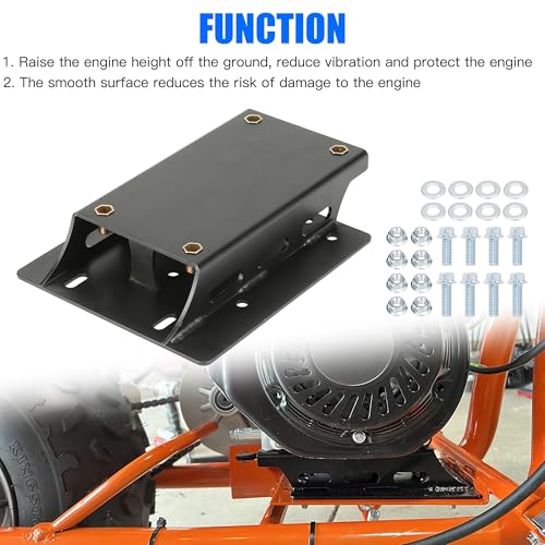 YOXUFA Torque Converter Motor Engine Riser Plate Kit Replacement for Predator 212cc 224cc 196cc 6.5hp Coleman CT200U BT200X Baja Warrior Massimo MB200 GX160 GX200 Engine Mini Bike Go Kart Parts - Image 2