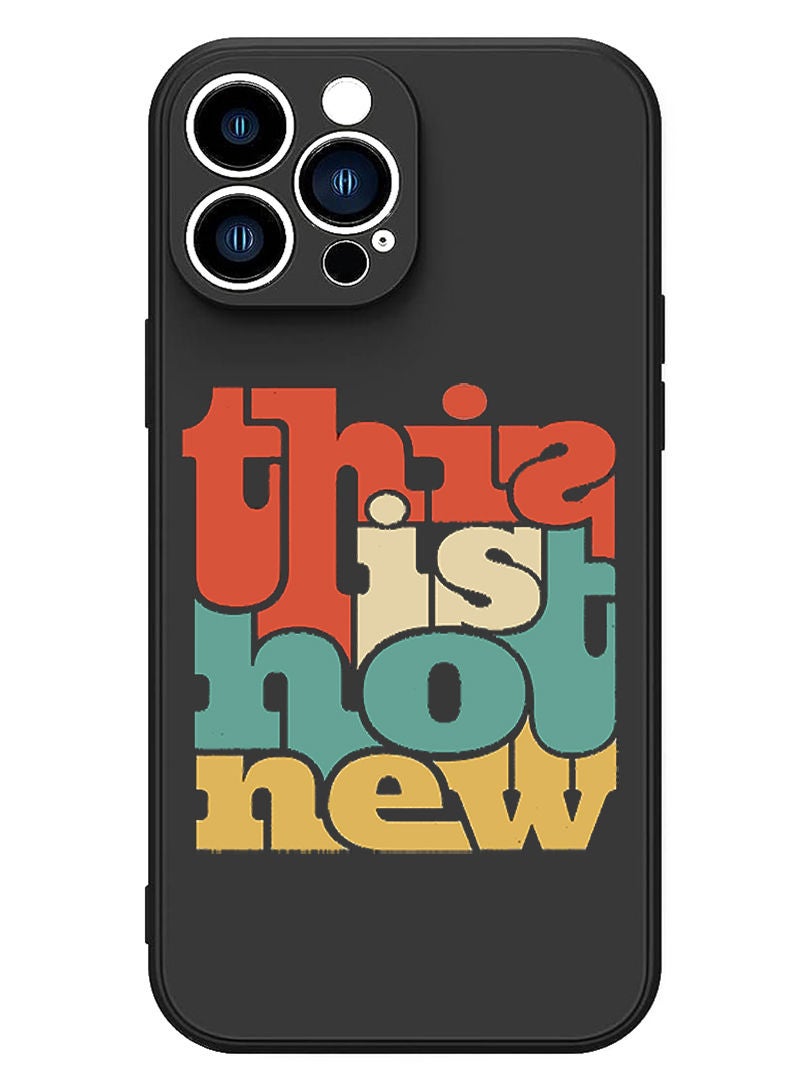 Theodor Protective Slim Fit Case Liquid Silicone Cover with Full Body Protection Anti-Scratch Shockproof Case For iPhone 13 Pro Black  - Three Panda-01 - Image 1