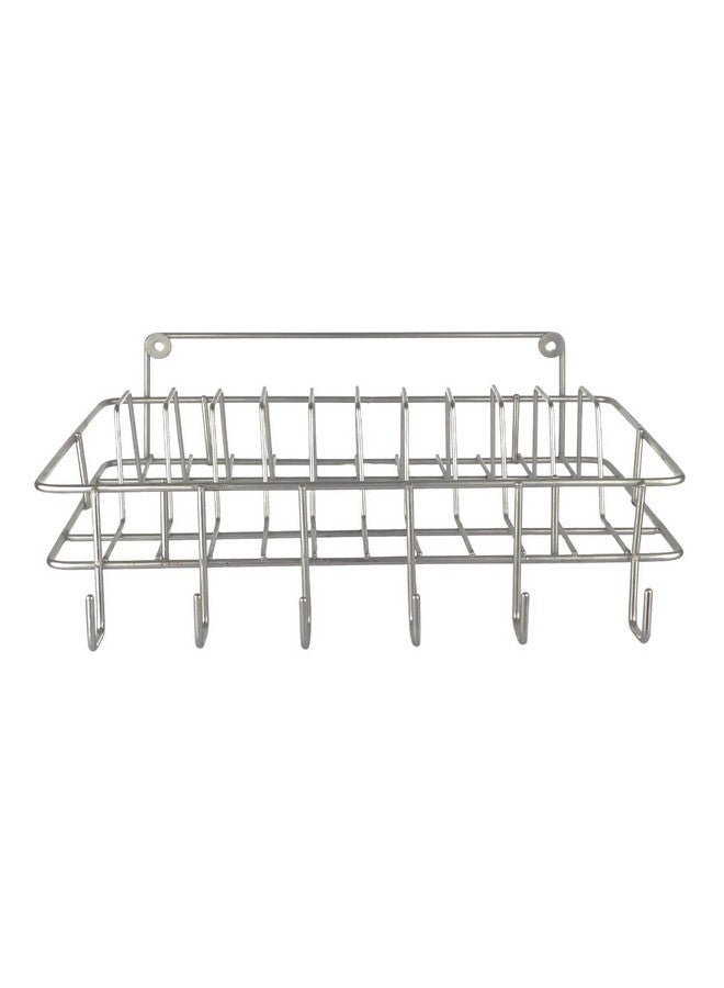 Cri8Hub Multipurpose Wall Hanging Stainless Steel Big Mug,Cup & Saucer Holder, Plate Organizer Space Kitchen Saving Rack Utensil Kitchen Rack (Stainless Steel), Hanging Shelves, Standard - Image 4