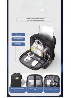 T I G O 16 inch Waterproof Unisex Travel Backpack with USB Charging Port | Anti-Theft, Anti-Scratch Laptop Bag for Men, Women & Kids | Fits 16” Laptop Lightweight, Durable, Business & School Use Space Grey  - Image 2