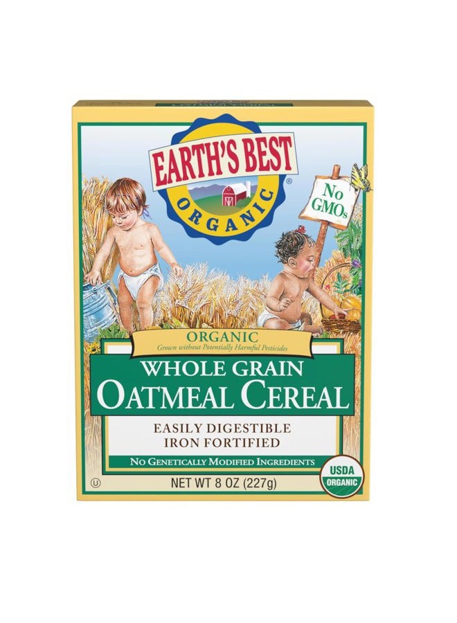 Earth's Best Organic Whole Grain Oatmeal Cereal, 8 Ounce - Image 1