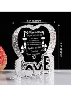 1st Anniversary Love Engraved Crystal - Gift for For Him, Her, Husband and Wife - Heart-Shaped Crystal Gift for 1st Anniversary - Love Engraved - Perfect for Couples and Valentine’s Day - pzsku/Z7B6C4E05C55AB96C7E54Z/45/_/1710140227/3293ae6d-2c83-4a79-b757-c2c781501698