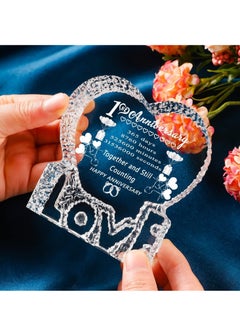 1st Anniversary Love Engraved Crystal - Gift for For Him, Her, Husband and Wife - Heart-Shaped Crystal Gift for 1st Anniversary - Love Engraved - Perfect for Couples and Valentine’s Day - pzsku/Z7B6C4E05C55AB96C7E54Z/45/_/1710140227/e06c94ce-f28f-4d62-928d-826b30720f19