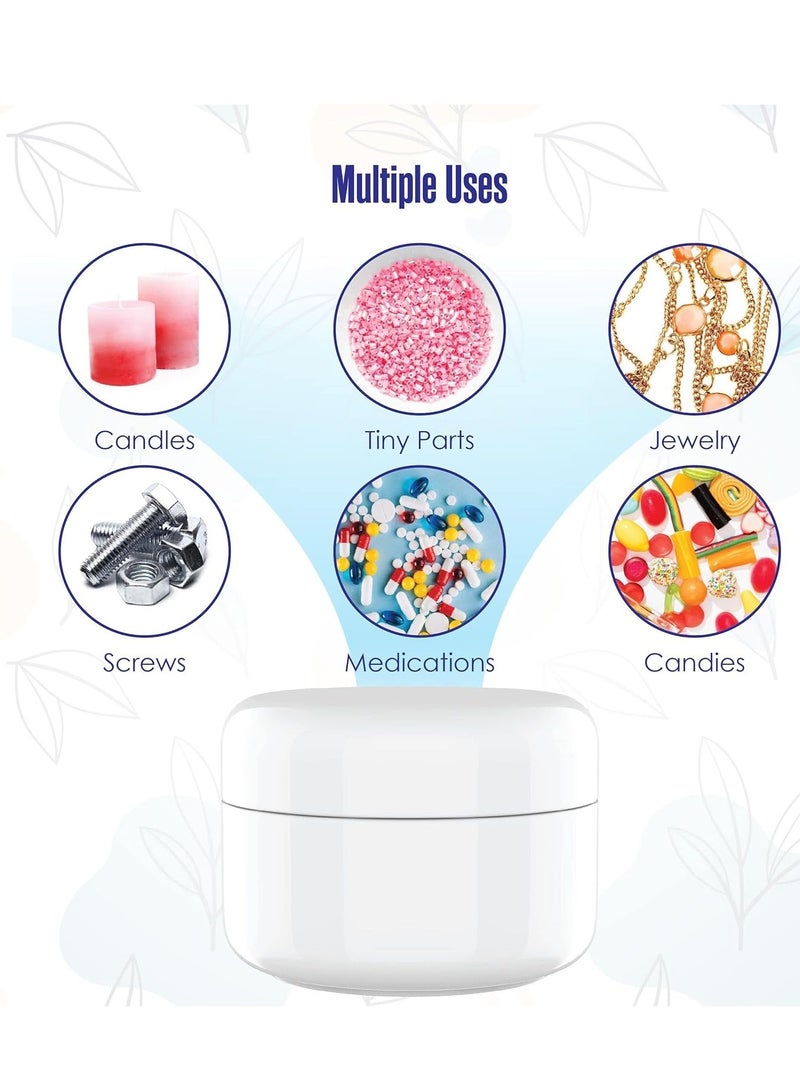 12 Pack White Plastic Containers with Lids for Body Butter, Lotion, Cream, Makeup, and Hair Products, 4 Oz Capacity - Image 5