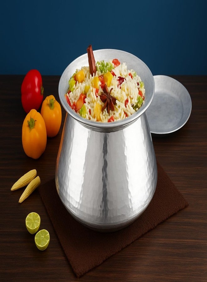 GS KITCHENWARE مقلاة ديج كاداي من الألومنيوم المطروق من جي إس مع غطاء | أدوات طهي تقليدية – 3.2 لتر، S16، طقم من قطعة واحدة. - Image 4
