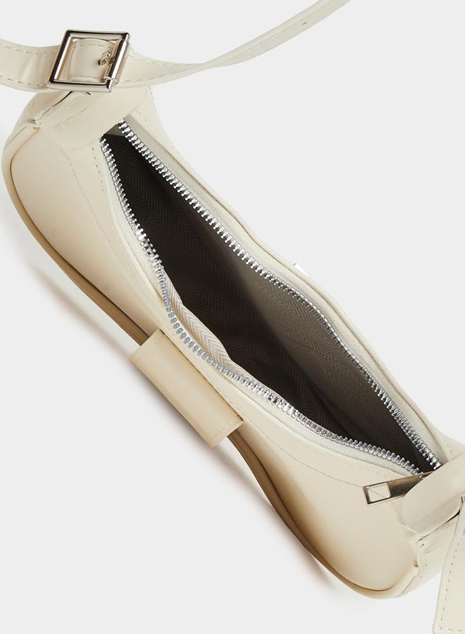 Styli Triangle Metal Shoulder Bag with Zip Closure - Image 4