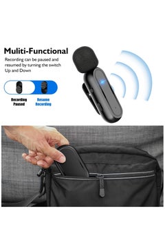 KASTWAVE Wireless Lavalier Microphone for iPhone iPad with Charging Case 7H Clip on Lapel Microphone Wireless for Video Recording Vlogging, YouTube, Interview, 3 Mode Denoise  - Image 3